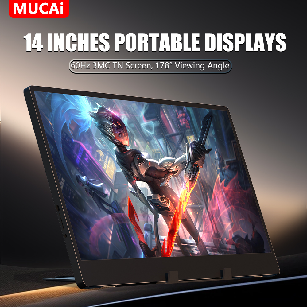 MUCAI N140-S36 Pantalla portátil 14 pulgadas 60 Hz Resolución 1366*768 TN Panel 250cd/ ㎡