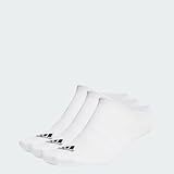 adidas Unisex adulto Thin and Light No-Show Socks 3 Pairs, White