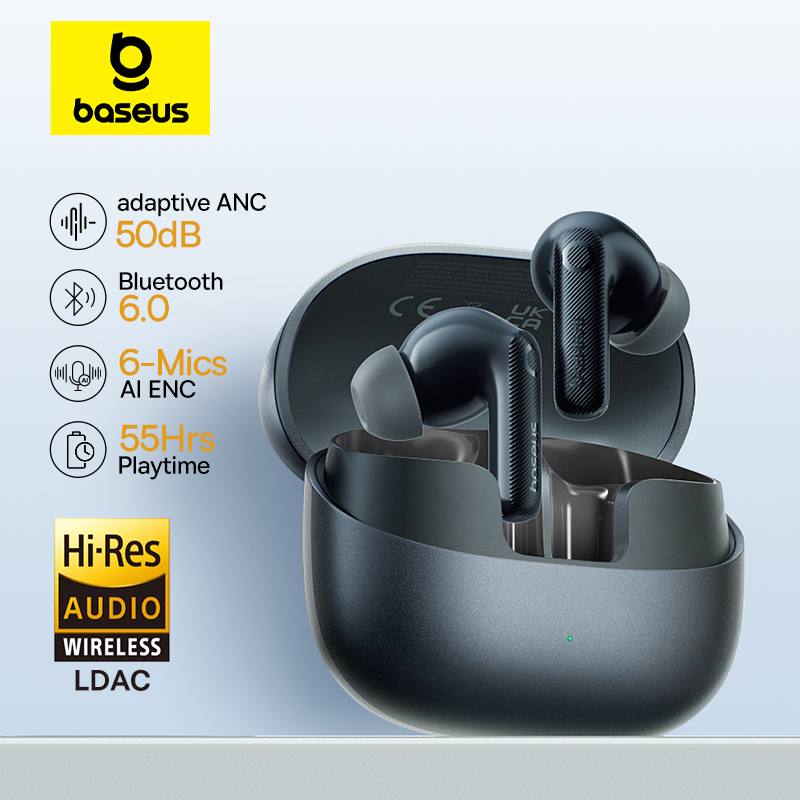 Auriculares Baseus EP10 Pro con ANC, 50dB, 6 micrófonos, LDAC de alta resolución e IP55
