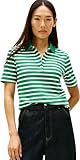 Tommy Hilfiger Polo 1985 REG Piqué SS S/S para Mujer, Color Verde (Nouveau Green/Ecru STP)