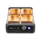 Ufesa Tostador Plano Barley, 900W con 3 Resistencias de Cuarzo, Tostador Horizontal de Acero