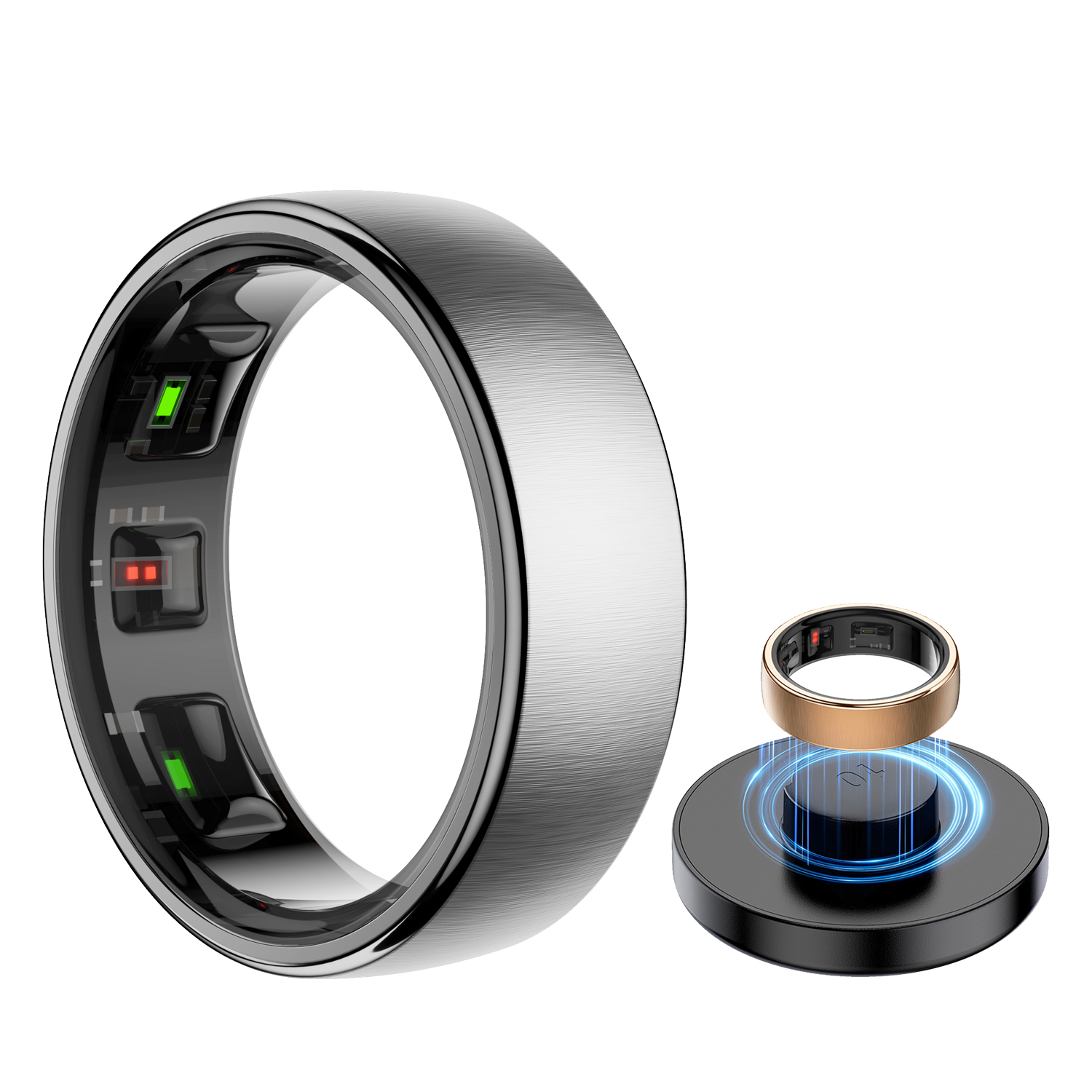 Uhoofit R10 anillo inteligente con base de carga salud sueño monitoreo de ritmo cardíaco