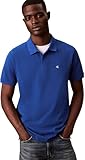 Calvin Klein Polo SS Monogram de piqué S/S para Hombre, Color Azul