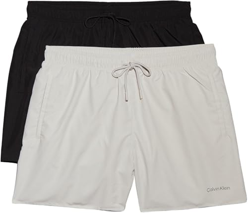 Calvin Klein Bañador Hombre Pack de 2 Medium Drawstring con Cintura Ajustable