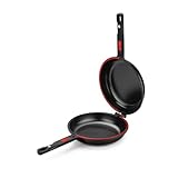 BRA Dupla Premiere Sartén Doble para Tortilla de Patatas, 24 cm de Diámetro, Aluminio Fundido