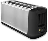 Moulinex Subito Select, Tostadora de 2 ranuras largas, 7 niveles de tostado, descongela, recalienta