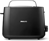 Philips Daily Collection Tostadora, 2 Ranuras, 8 Opciones Ajustes, Rejilla Calientabollos