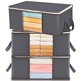 Lifewit Cajas Almacenaje Ropa Plegable con Asa Reforzada, Organizador Armario de Tejido