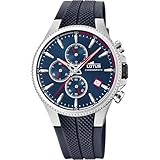 LOTUS Reloj Hombre Analógico de Caucho Azul - Movimiento de Cuarzo Reloj Deportivo Hombre