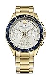 Tommy Hilfiger Reloj Multifunción de Cuarzo para Hombre 48mm - Pulsera de Acero Inoxidable Dorado