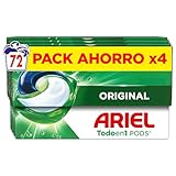 Ariel PODs Todo en 1 Detergente en Cápsulas Original, Elimina Manchas y Olores, 72 Cápsulas