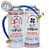 AC Kit Completo Recarga Aire Acondicionado Compatible Coches 1992-2016