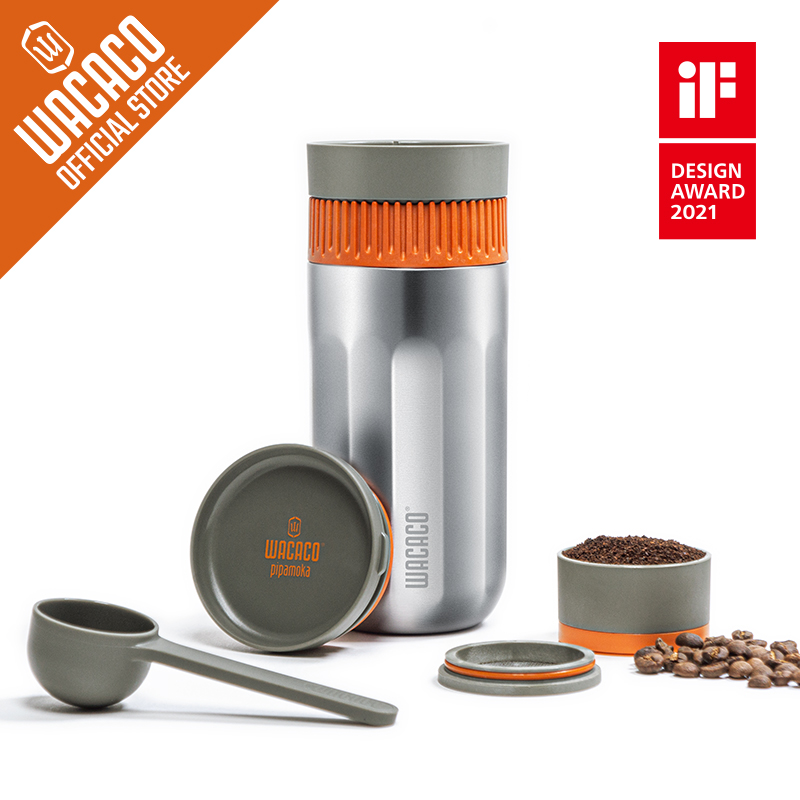 WACACO Pipamoka, cafetera portátil prensada al vacío todo en uno, taza de viaje aislada