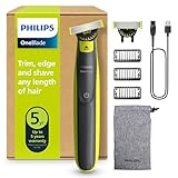 Philips OneBlade 360 Auténtico Recortadora y afeitadora eléctrica para barba, 2 cuchillas 360, 3
