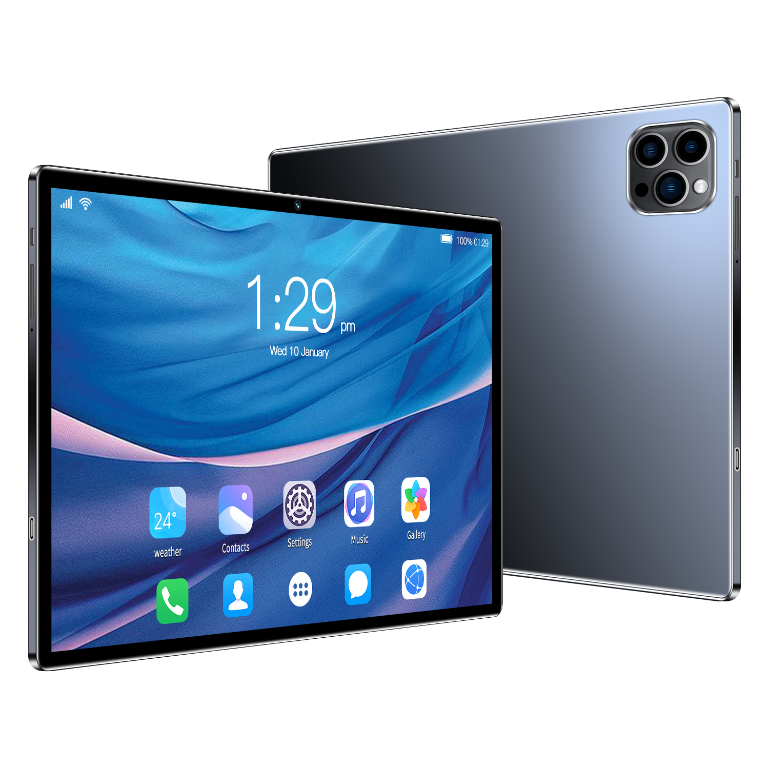 Tableta BDF Android de 10,1" Google Play Octa Core cámaras duales Dual SIM 3G 4GB + 64GB ROM