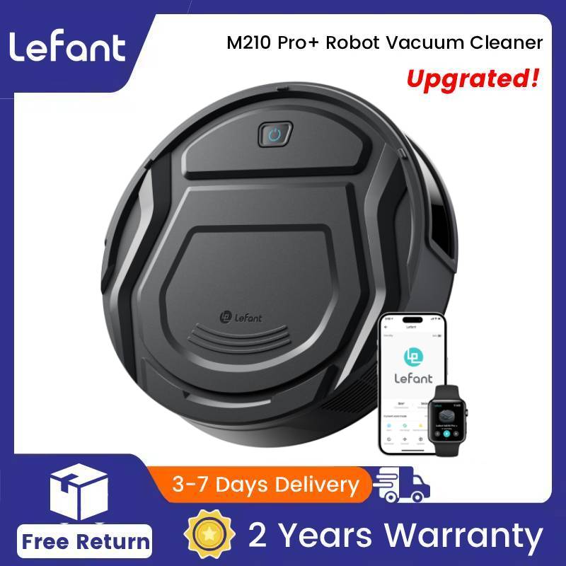 Aspiradora robot Lefant M210 Pro+, succión potente de 4000 Pa, 200 minutos de autonomía
