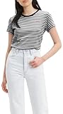 Levi's Perfect Tee, T-Shirt para Mujer, Raita Stripe Caviar