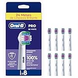 Oral-B 3D White Cabezales de Recambio Originales, Blanco, Pack de 8 - Recambios para Cepillo
