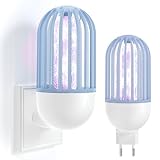 2 Piezas Lámpara Eléctrica Antimosquitos con Luz UV, Trampa para Insectos