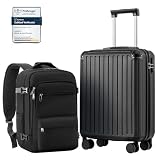COOLIFE Maleta de Cabina 55 x 40 x 20 cm para avión Ryanair, Equipaje de Mano, Equipaje de Cabina