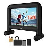 VEVOR Pantalla de Cine Inflable 263 x 147 cm 16:9 Lavable 600D con Bolsa de Almacenamiento