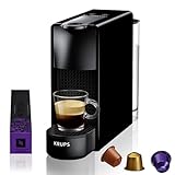 Krups Nespresso XN1108 Essenza Mini Cafetera de cápsulas, 1260 vatios, negra, 0.6 litros (Pack