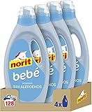 NORIT Bebé - Detergente Líquido para Ropa de Bebé, Pieles Sensibles y Atópicas - Pack de 4 Unidades