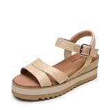 DREAM PAIRS Sandalias de Cuña Mujer