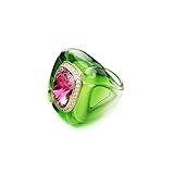 Swarovski Dulcis Colección anillo cocktail, talla cojín, pavé, multicolor