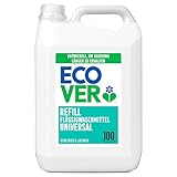 Ecover Detergente líquido para lavadora ecológico - ara ropa blanca y color, 100 lavados, 5 l