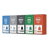 by Amazon Cápsula de café Paquete Variado compatibles con Nespresso, 100 Unidad, 5 Paquetes de 20, C