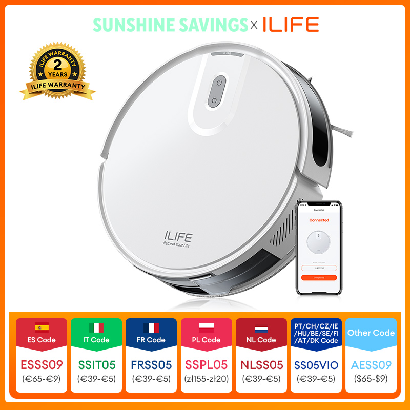 Robot ILIFE V20, succión de 5000 Pa, navegación inteligente SOF LiDAR, control por aplicación