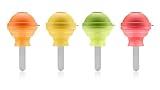 Lékué Moldes para helados Lollipop, Piruleta Bola, Set de 4, multicolor