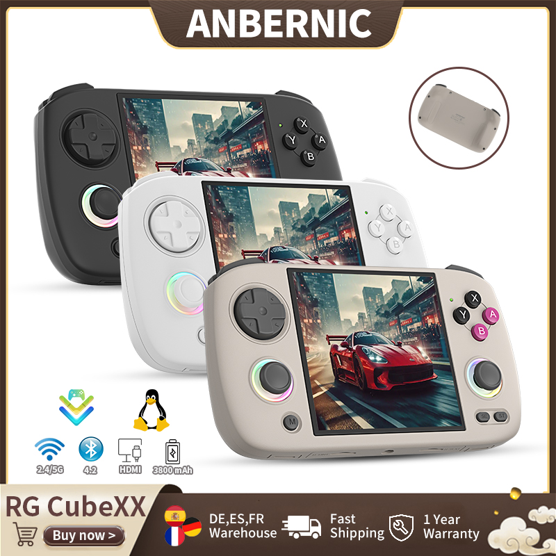 Consola de juegos portátil Anbernic RG CubeXX, pantalla IPS de 3,95 ", Linux64 bits, con conexión HD