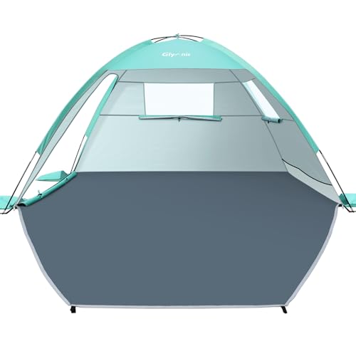 Glymnis Tienda de Playa, Refugio Playa 2-3 Personas, Carpa de Playa con Doble Puerta de Cremallera
