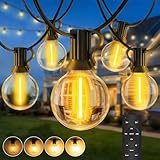 Guirnaldas Luces Exterior Jardin LED 20M 65ft G40 Bombillas LED Cadena de Luz Guirnaldas Luminosas E