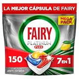 Fairy Platinum Plus Limón Cápsulas De Lavavajillas Todo En Uno, 150 Cápsulas
