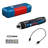 Bosch Professional Atornillador a batería Bosch GO 3 (incl. set de 8 puntas, portapuntas, cable USB-