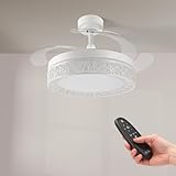Mimotec Ventilador de Techo LED 66W con Luz CCT