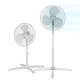 COMFEE Ventilador de Pie de 3 Velocidades y 40W - Ventilador Silencioso con Oscilación 90 y