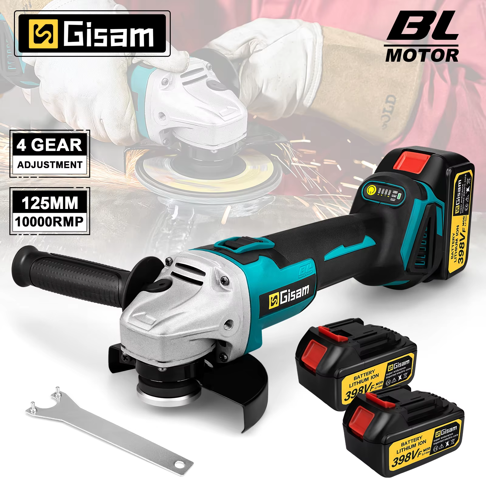 Amoladora angular eléctrica Gismis