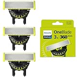 Philips OneBlade Original 360 cuchillas, compatibles con todos los mangos OneBlade y Pro, 3
