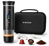 Cafetera Portátil RIOGOM de Capsulas 3 en 1 Outin 12v Usb-C + Estuche rígido Ligera Y Recargable