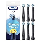 Oral-B Series iO Ultimate Clean Cabezales De Recambio Originales, Pack de 6 Recambios Negros Para Ce