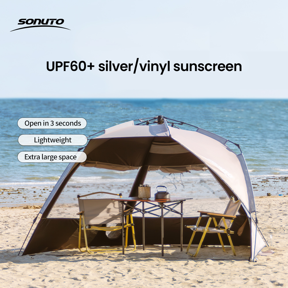 Carpa Sonuto de un toque, 3-4P, apertura automática, para playa, Picnic, sombra Anti-UV