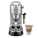 De'Longhi Dedica - Cafetera de Bomba de Acero Inoxidable para Café Molido o Monodosis, Cafetera