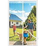 Mosquitera Puerta Magnetica 120x210CM, Cortinas Antimoscas Puerta Exterior con Iman,
