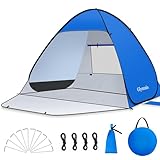 Tienda de Playa Glymnis Pop Up para 2-3 Personas, Automática, Portátil con Puerta y UPF 50+