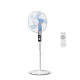 Rowenta Turbo Silence - Ventilador de pie, solo 35 dB (A) modo Silent Night ahorro energía, 12 veloc