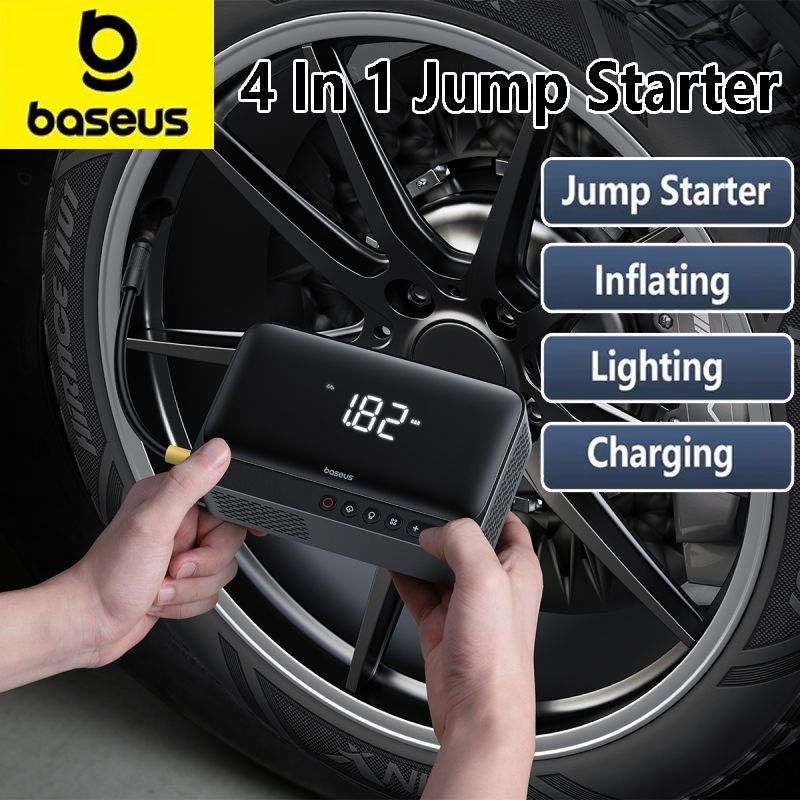 Baseus 4 en 1 arrancador de batería de coche con iluminación LED 600A